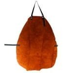 Lasschort rood / bruin splitleder 90 x 70 cm