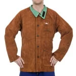 Lasjas split rundlederen Lava Brown maat 3XL