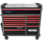 411 DELIGE TOOLKIT IN TECHSERIES GEREEDSCHAPSWAGEN DIAMOND BLACK/ ROOD MET 13 LADEN - Afbeelding 2