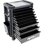 374 DELIGE TOOLKIT IN TECH SERIE GEREEDSCHAPSWAGEN MET 9 LADEN DIAMOND BLACK/ZWART