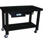 HEAVY DUTY DEMONTEERTAFEL MET OLIE OPVANG SYSTEEM ZWART