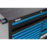 CUSTOM GEREEDSCHAPWAGEN ZWART/BLAUW 14 LADEN - Afbeelding 2