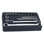 DOPPEN EN RINGSLEUTELSET 3/8” 16 DELIG E TORX