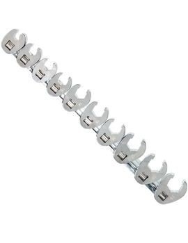 flare-crowfoot-nut-wrench-rail-3-8-10pc FLARE CROWFOOT NUT WRENCH RAIL 3/8" 10PC - Afbeelding 1