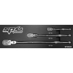 FLEXIBELE RATEL SET 1/4,3/8,1/2" 90T  AFGEDICHT