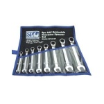 OMSCHAKELBARE RINGRATEL- STEEKSLEUTELSET SAE 8PC