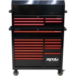 CUSTOM SUMO GEREEDSCHAPWAGEN MET TOPKIST ZWART/ROOD 19 LADEN