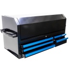 CUSTOM GEREEDSCHAPSKIST ZWART/BLAUW 5 LADEN POWER HUTCH
