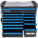 TECH SERIE GEREEDSCHAPWAGEN 13 LADEN DIAMOND BLACK/BLUE - Afbeelding 3