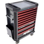 TECH SERIE GEREEDSCHAPWAGEN 9 LADEN DIAMOND BLACK/RED - Afbeelding 3