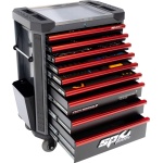 TECH SERIE GEREEDSCHAPWAGEN 9 LADEN DIAMOND BLACK/RED - Afbeelding 4
