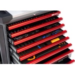 TECH SERIE GEREEDSCHAPWAGEN 9 LADEN DIAMOND BLACK/RED - Afbeelding 5