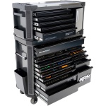 TECH SERIES GEREEDSCHAPWAGEN 18 LADEN MET TOPKIST ZWART/ ZWART - Afbeelding 6