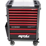 387 DELIGE TOOLKIT IN TECH SERIE GEREEDSCHAPSWAGEN MET 9 LADEN DIAMOND BLACK/ROOD